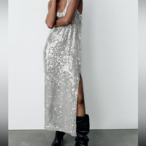 ZARA SEQUIN DRESS - Picture 13 of 14